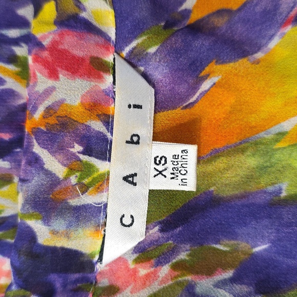 CAbi Purple and Pink Abstract Tank Top - Picture 4 of 5